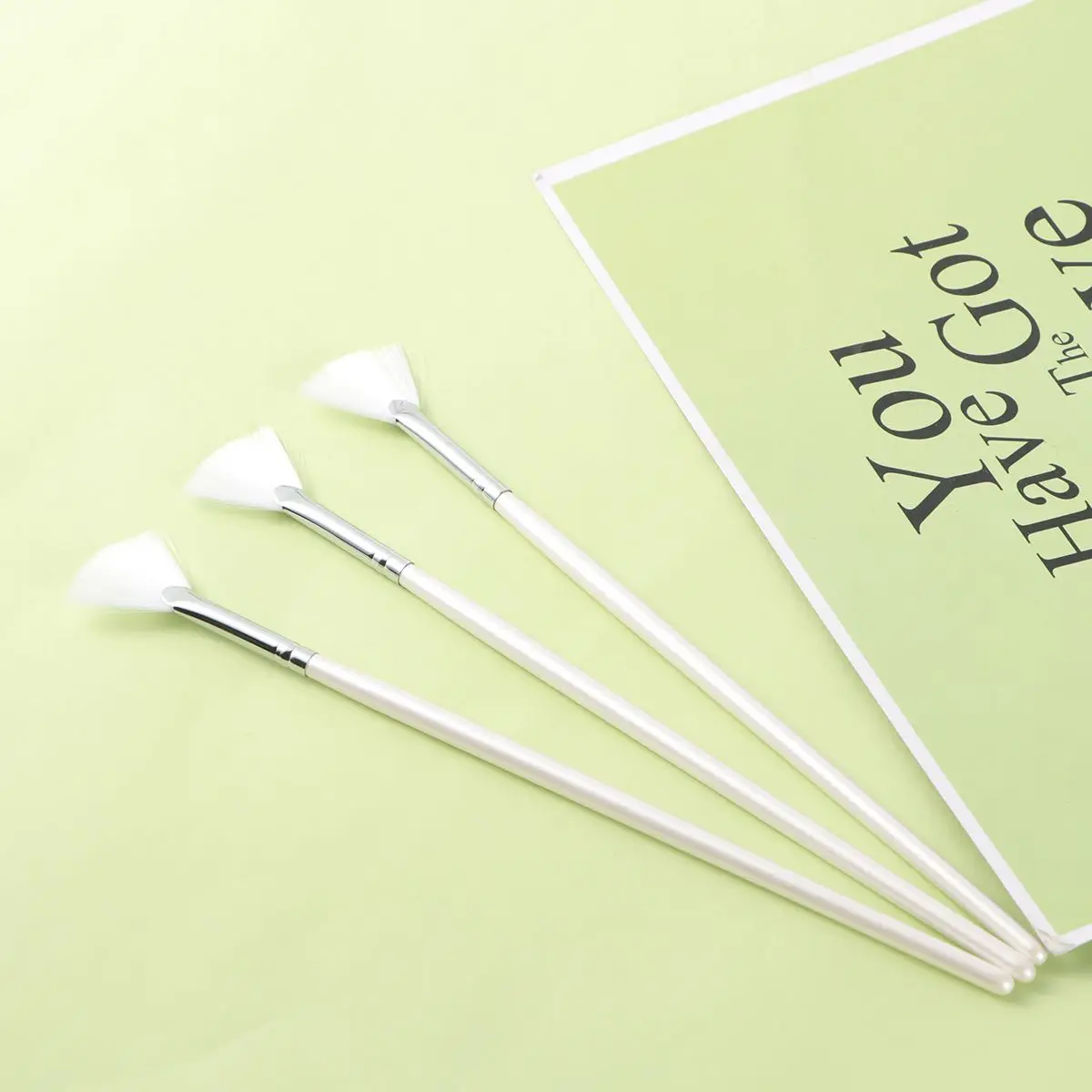 3 Pcs Shape for DIY Skin Care Mask Diy Brushes Fan Shape Mask Brushes Facials Skincare Smooth Coverage Beauty Tools - Image 5