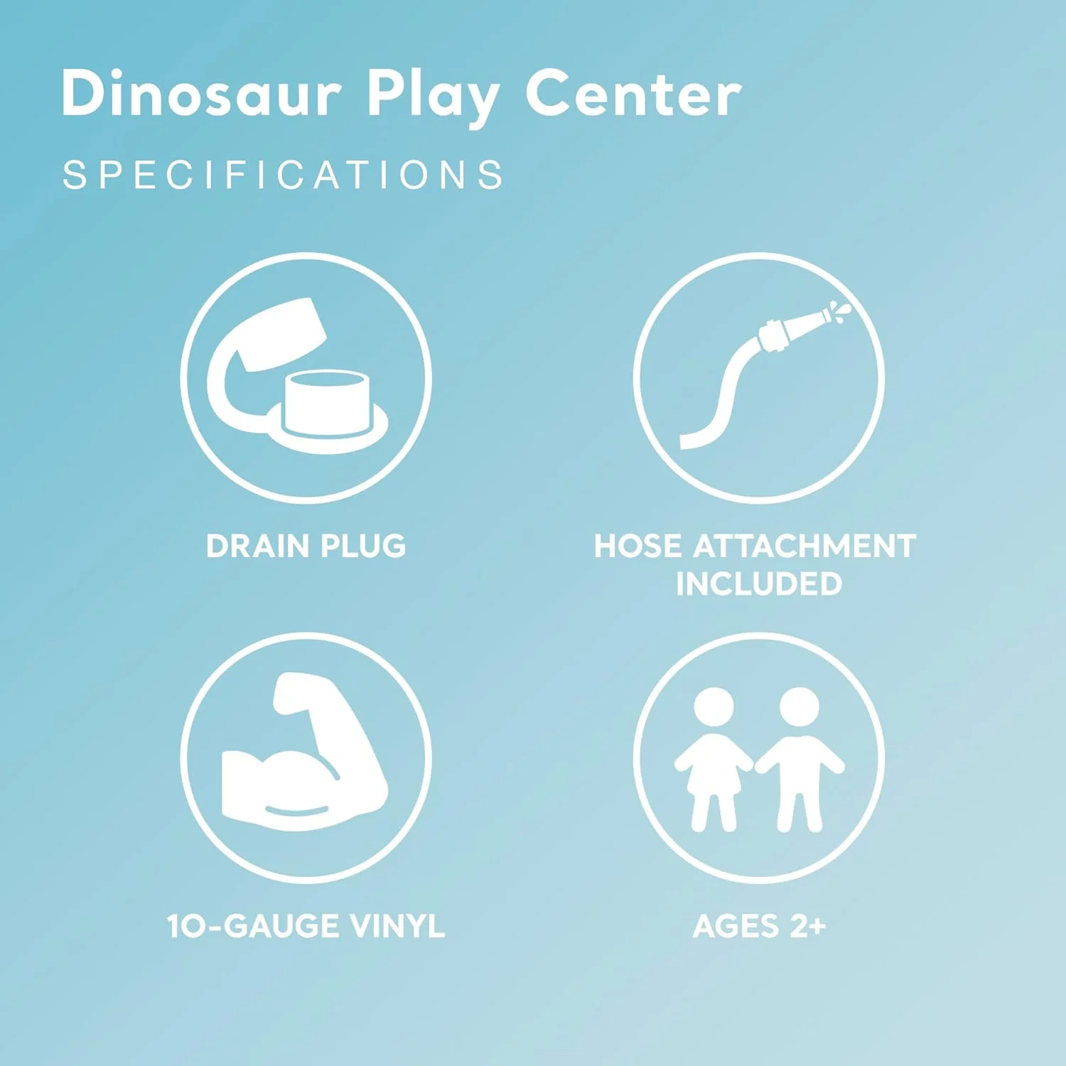 Inflatable Dinosaur Play Center Outdoor Playhouse Inflatable Water Park with Kid Pool Slide, Water Sprayer, Waterfall, and 6 Balls, Multicolor - Image 8