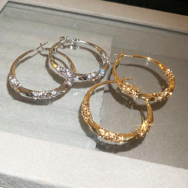 (🎉 New Year Special Offer – 50% OFF ✨) 🌙💎 CZTICLE® Cubic Zirconia Hoop Earrings