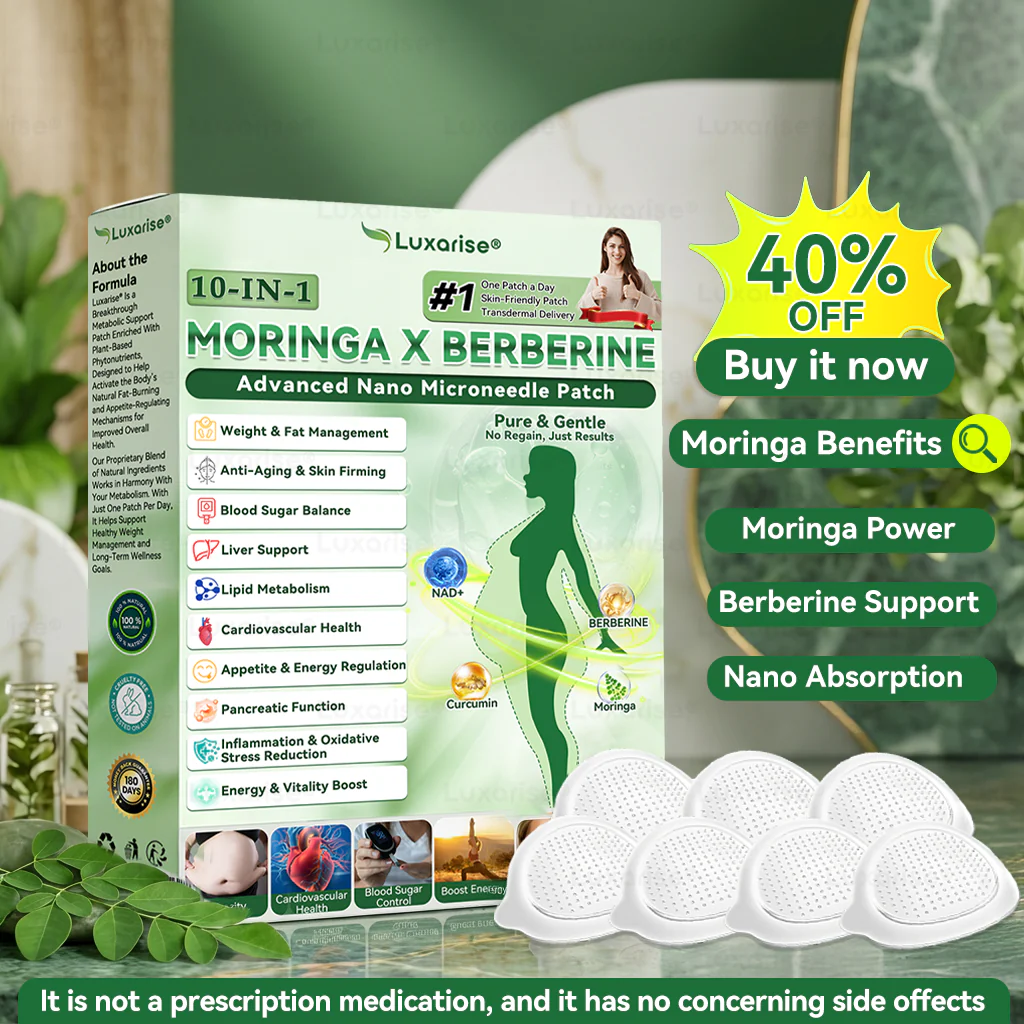 Official Store | ๐ฅ๐ฅ Luxariseยฎ Moringa ร Berberine 10โinโ1 Advanced Nano Microneedle Patch (Once daily, visible changes in 7 days)